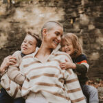 Shannon and her children smiling